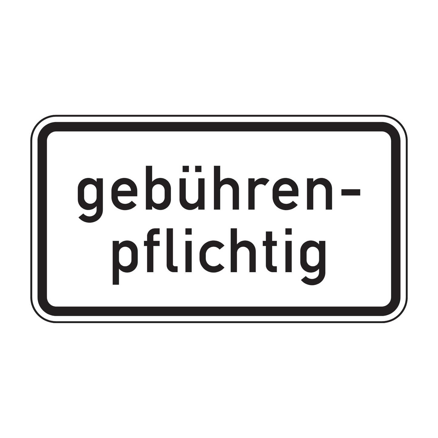Verkehrszeichen "Gebührenpflichtig" – VZ 1053-32