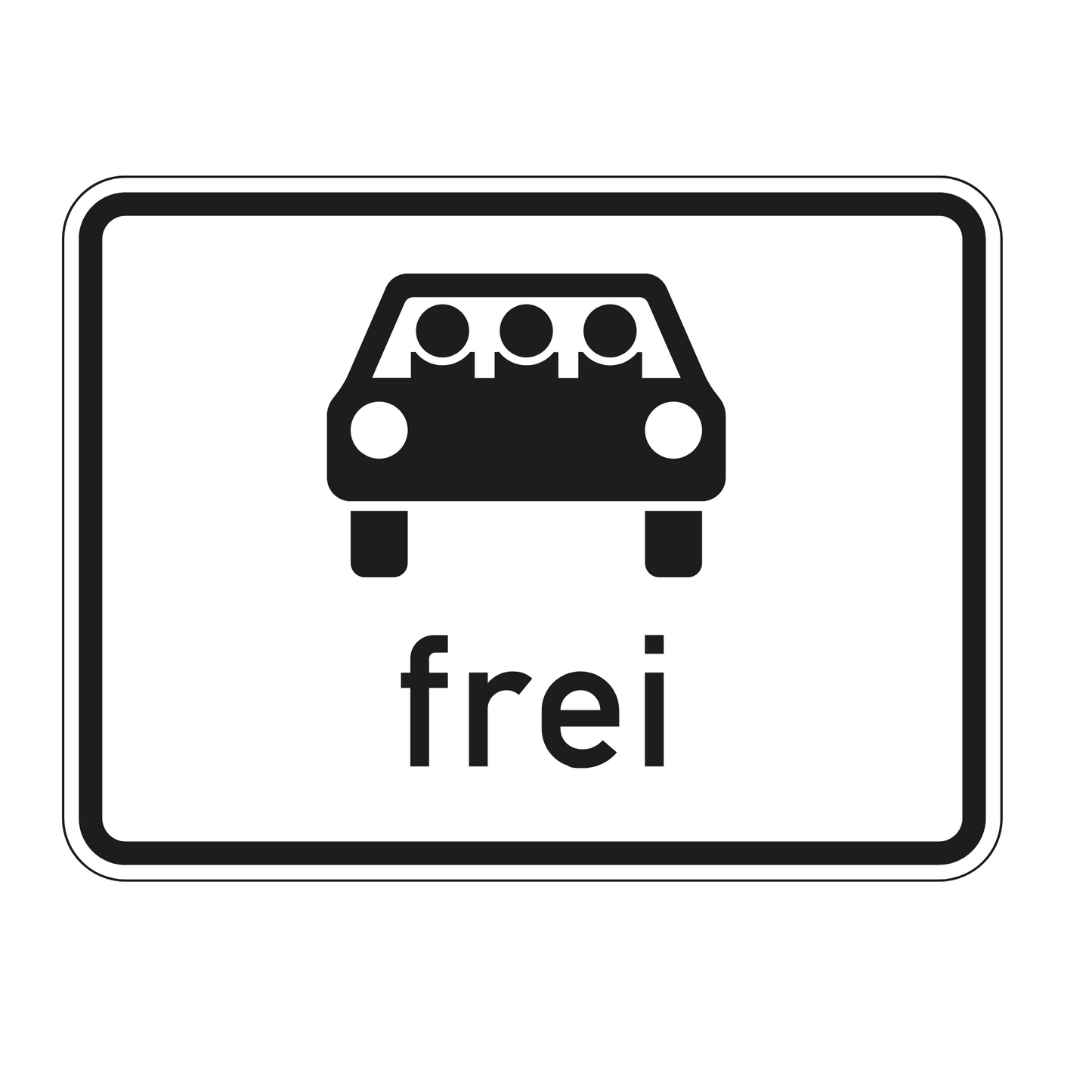 Verkehrszeichen "Personenkraftwagen oder Krafträder mit Beiwagen, die mit mindestens drei Personen besetzt sind – mehrfachbesetzte Personenkraftwagen frei" – VZ 1024-22