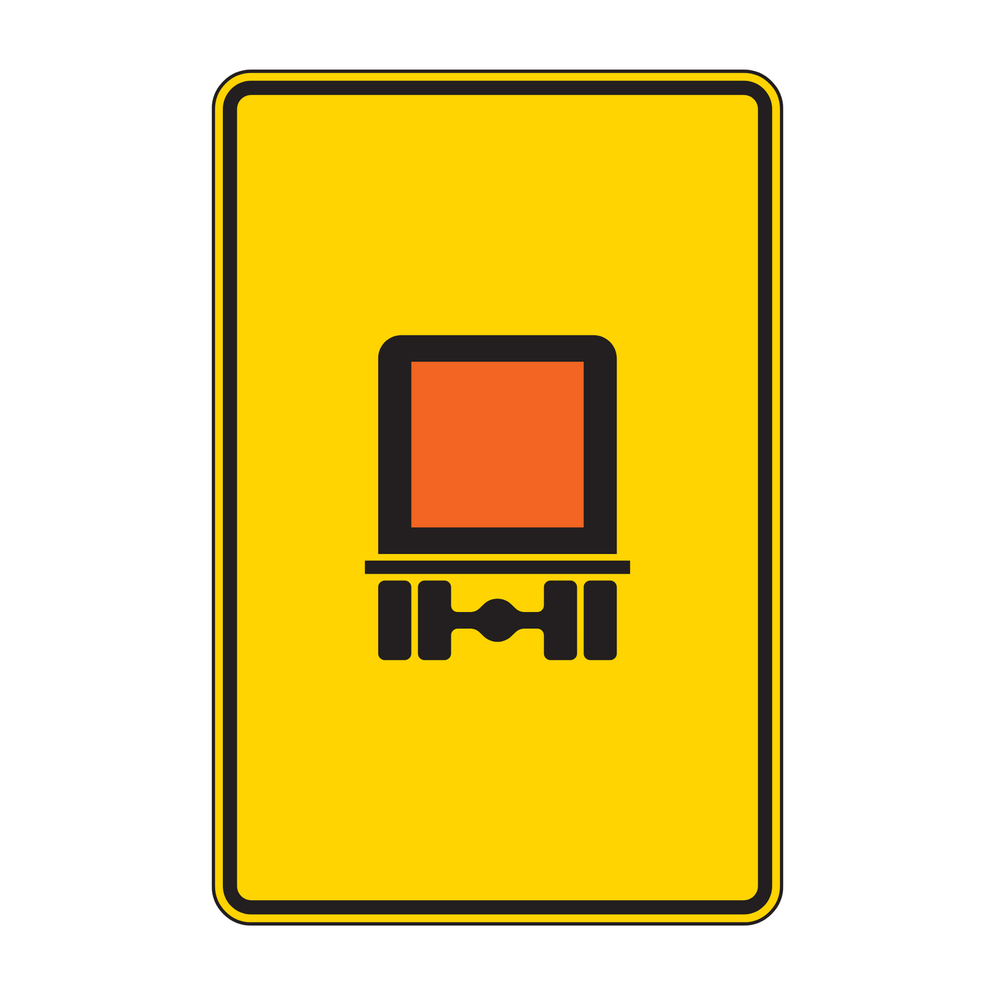 Verkehrszeichen „Vorwegweiser für kennzeichnungspflichtige Fahrzeuge mit gefährlichen Gütern, ohne Pfeilsymbol“ – VZ 442-51