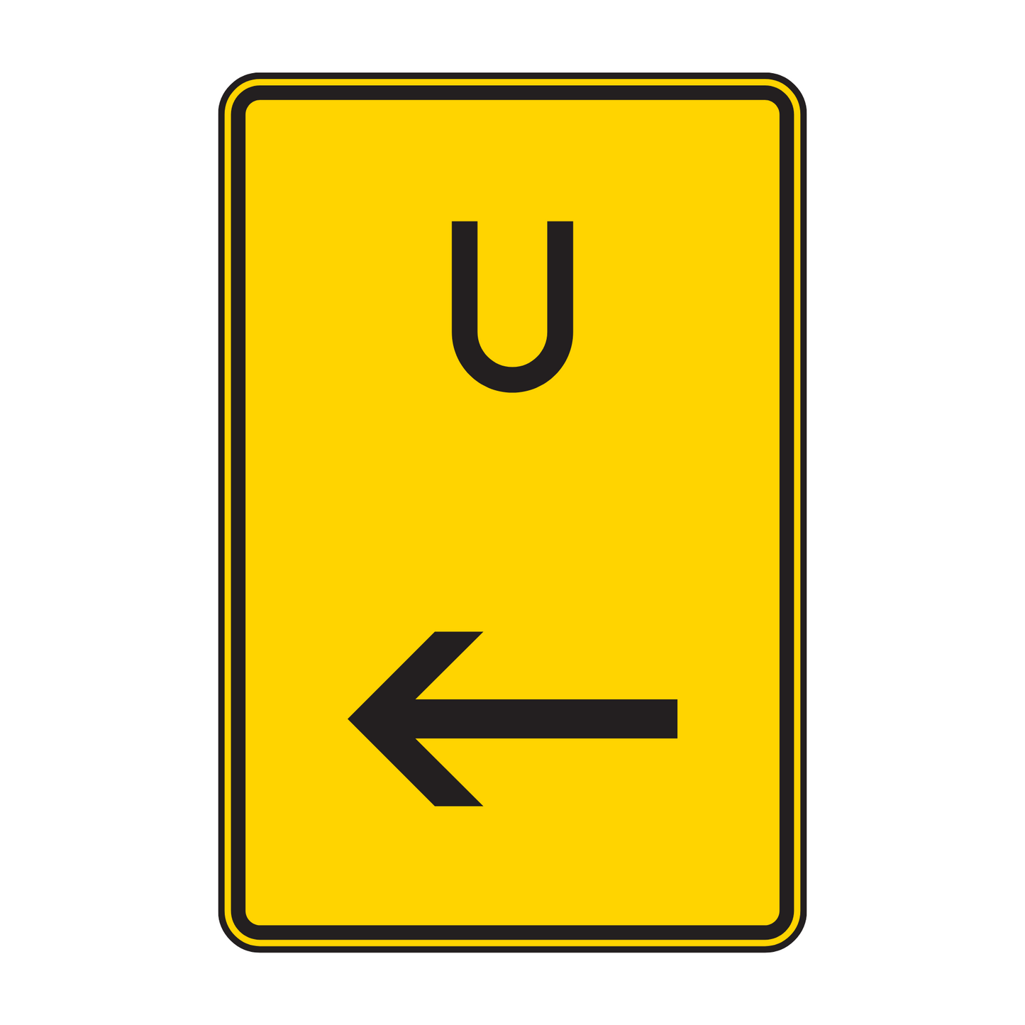 Verkehrszeichen "Ankündigung oder Fortsetzung der Umleitung, hier links" - VZ 455.1-11