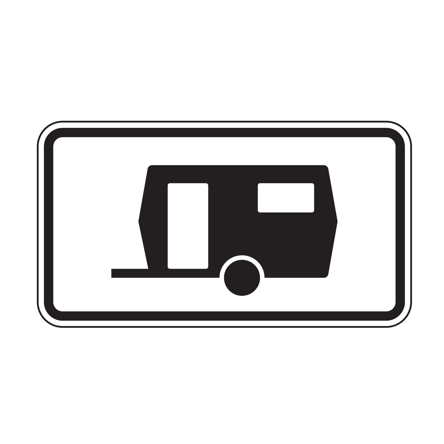 Verkehrszeichen "Kennzeichnung von Parkflächen, auf denen Wohnwagen auch länger als 14 Tage parken dürfen" – VZ 1010-13