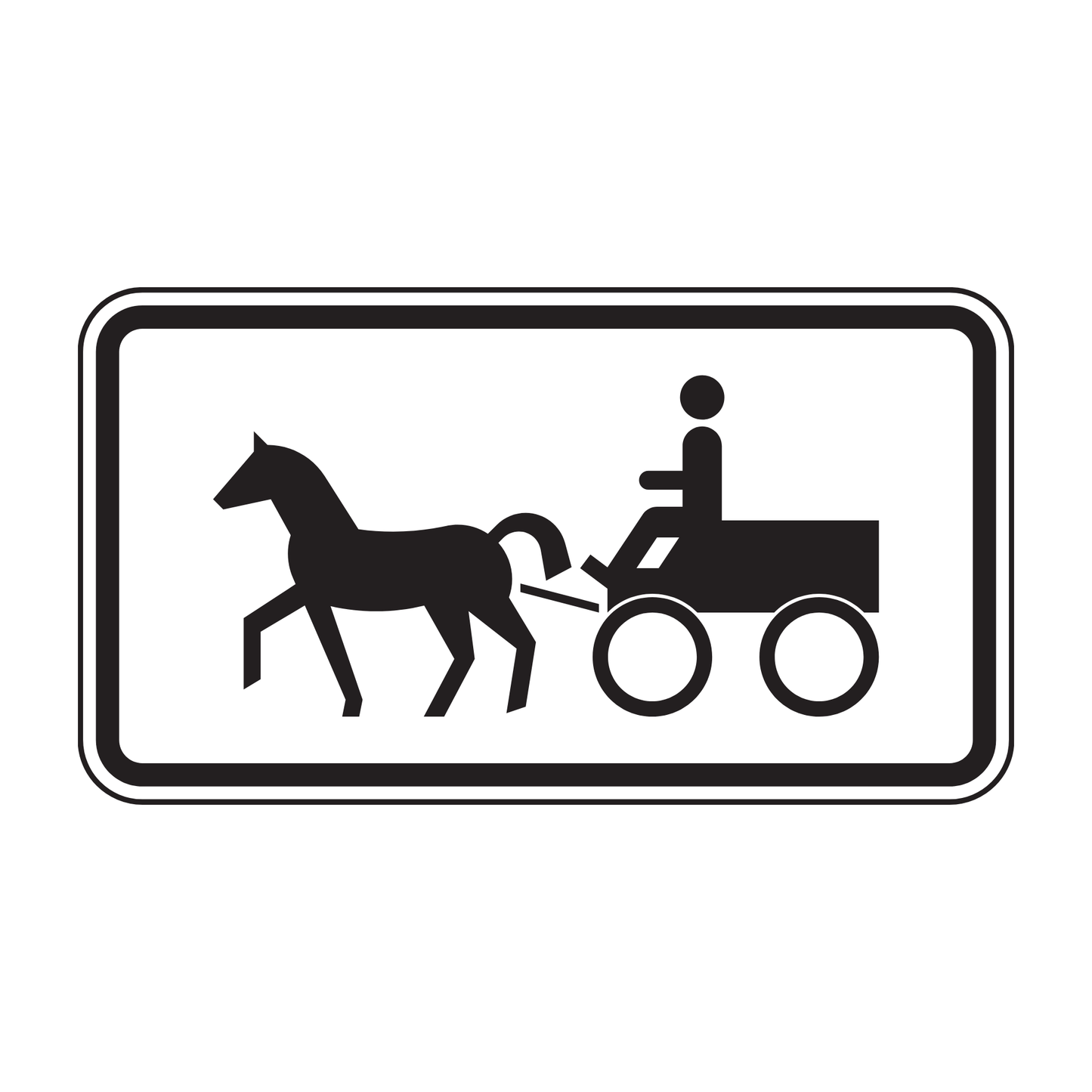 Verkehrszeichen "Gespannfuhrwerke" – VZ 1010-64