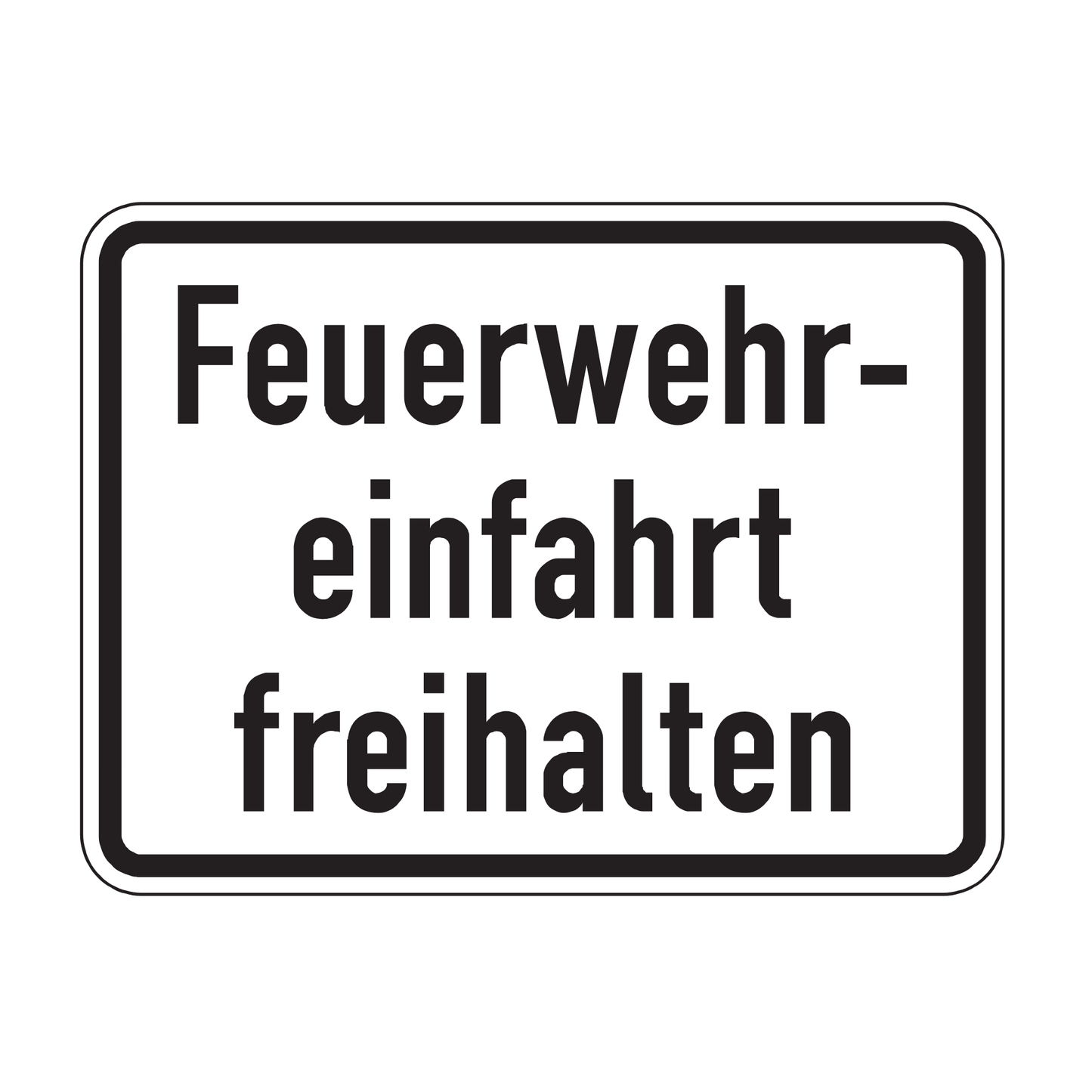 Verkehrszeichen "Feuerwehreinfahrt freihalten" – VZ 2431