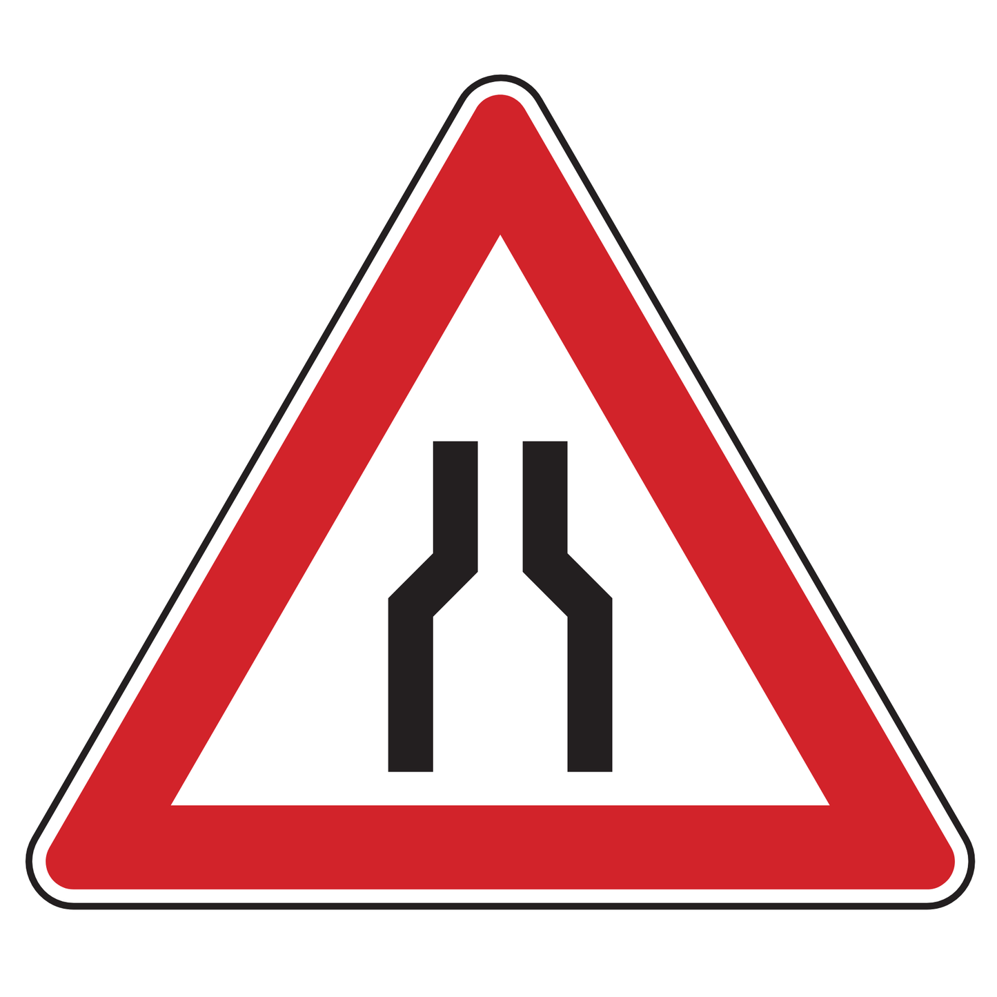 Verkehrszeichen "Verengte Fahrbahn" - VZ 120