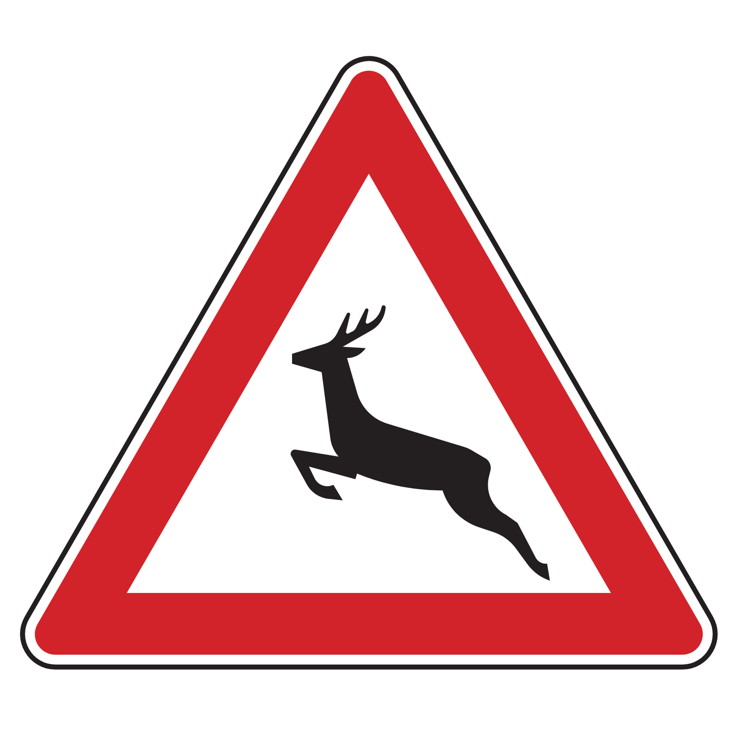 Verkehrszeichen "Wildwechsel, Aufstellung rechts" - VZ 142-10