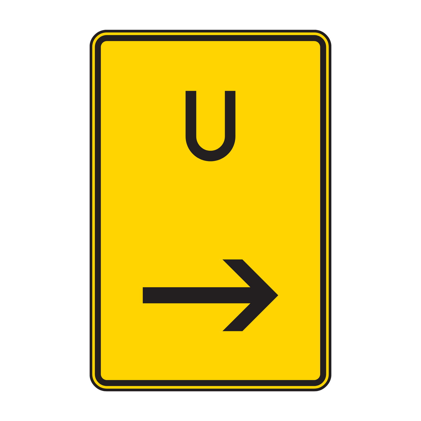 Verkehrszeichen "Ankündigung oder Fortsetzung der Umleitung, hier rechts" - VZ 455.1-21