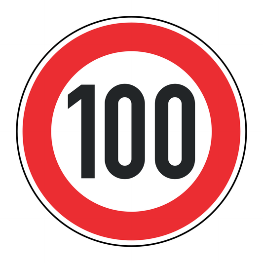Verkehrszeichen "Zulässige Höchstgeschwindigkeit 100 km/h" - VZ 274-100