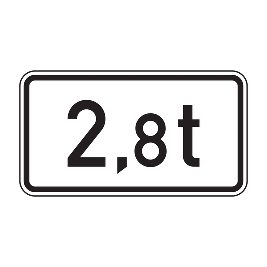 Verkehrszeichen "Massenangabe – 2,8t" – VZ 1060-33