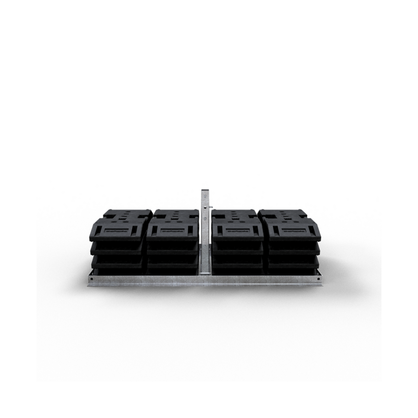 Schilderständer zur Aufnahme von 60 x 60 Schaftrohr Vorrichtung für 10 Fußplatten