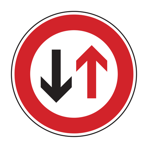 Verkehrszeichen "Vorrang des Gegenverkehrs" - VZ 208