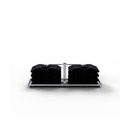 Schilderständer zur Aufnahme von 40 x 40 und 60 x 60 Schaftrohr Vorrichtung für 4 Fußplatten pro Seite