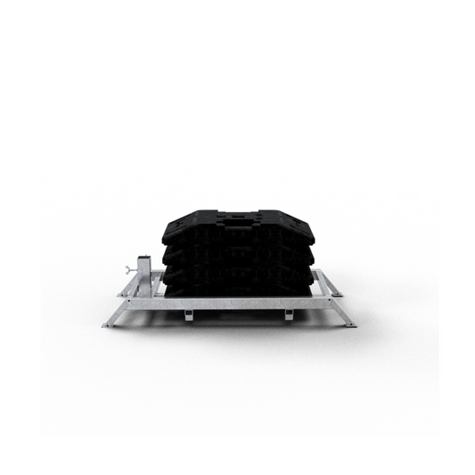 Schilderständer zur Aufnahme von 40 x 40 und 60 x 60 Schaftrohr Vorrichtung für 4 Fußplatten