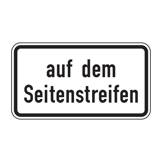 Verkehrszeichen "Auf dem Seitenstreifen" – VZ 1053-34