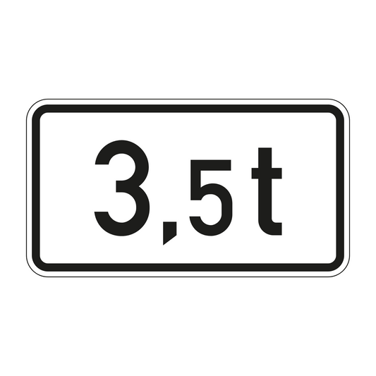 Verkehrszeichen "Massenangabe – 3,5t" – VZ 1053-55