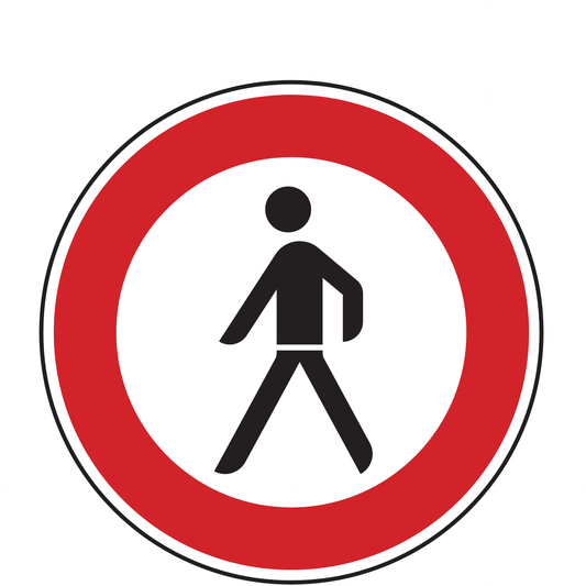 Verkehrszeichen "Verbot für Fußgänger" - VZ 259