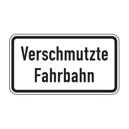Verkehrszeichen "Verschmutzte Fahrbahn" – VZ 1007-35