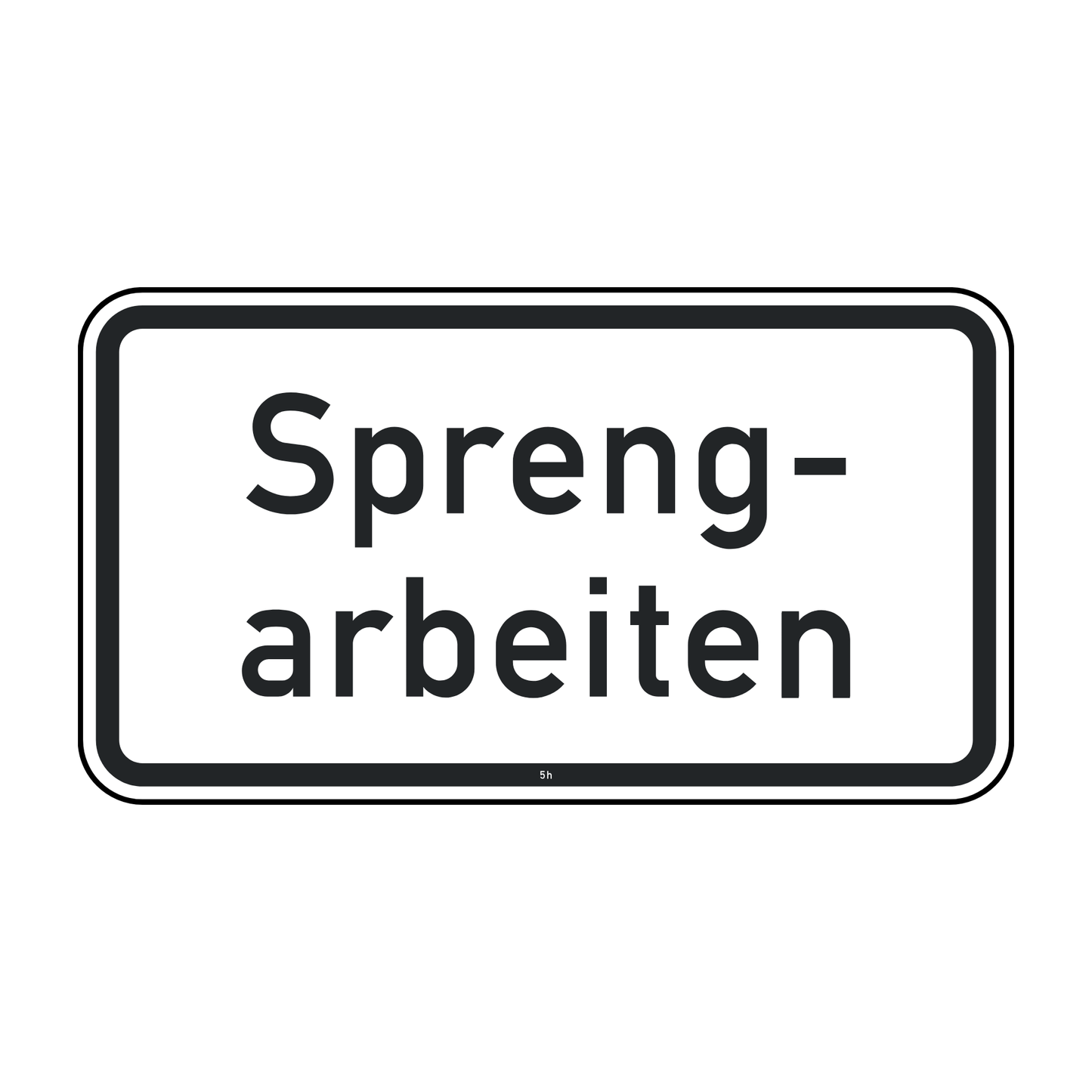 Verkehrszeichen "Sprengarbeiten" – VZ 1007-36