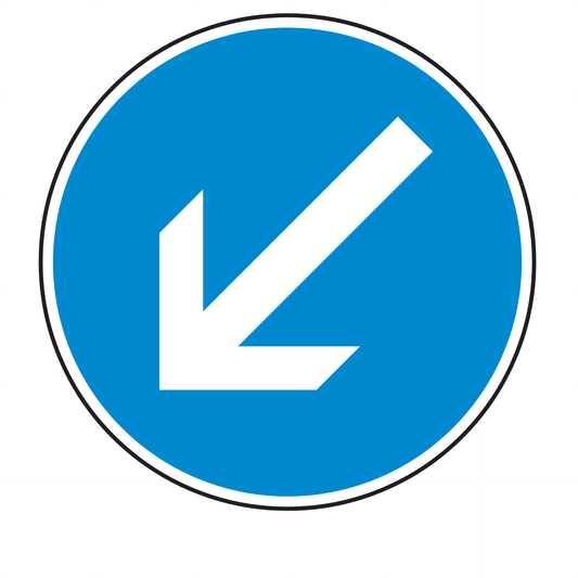 Verkehrszeichen "Vorgeschriebene Fahrtrichtung links vorbei" - VZ 222-10