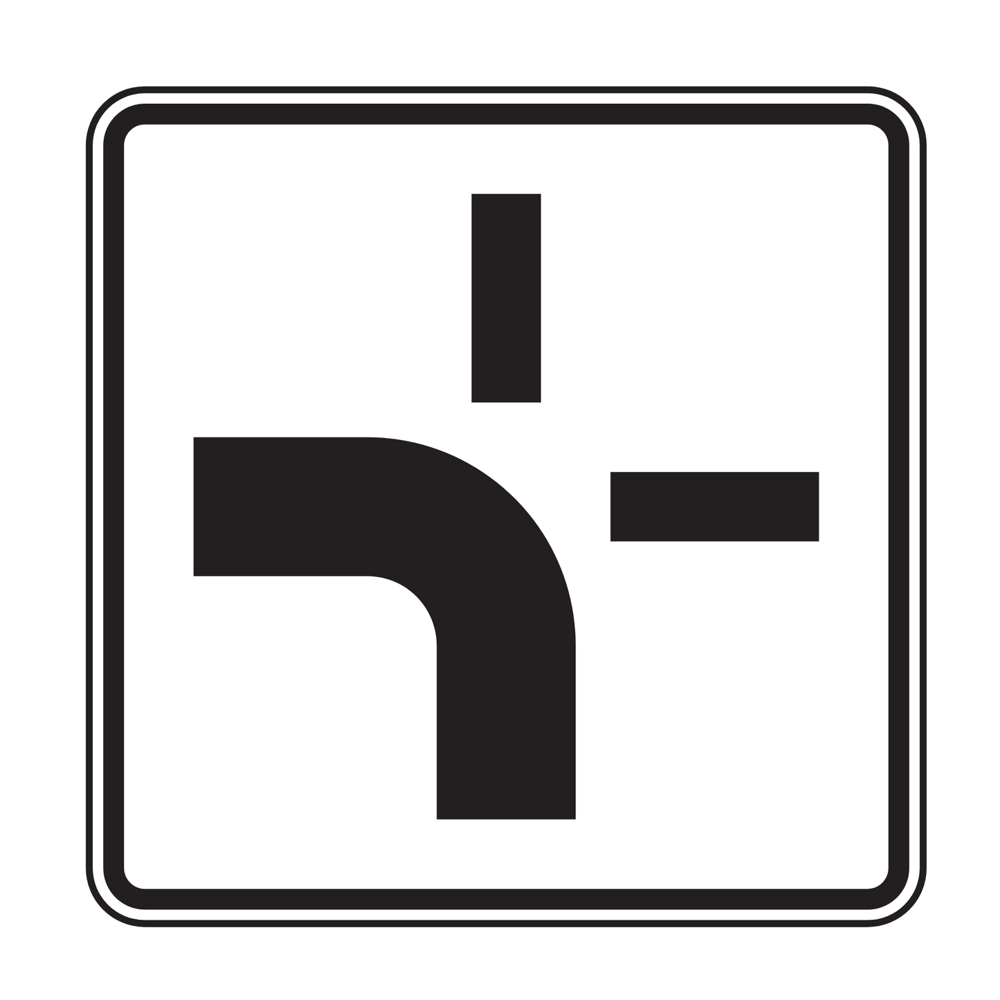Verkehrszeichen "Verlauf der Vorfahrtsstraße" – VZ 1002-10