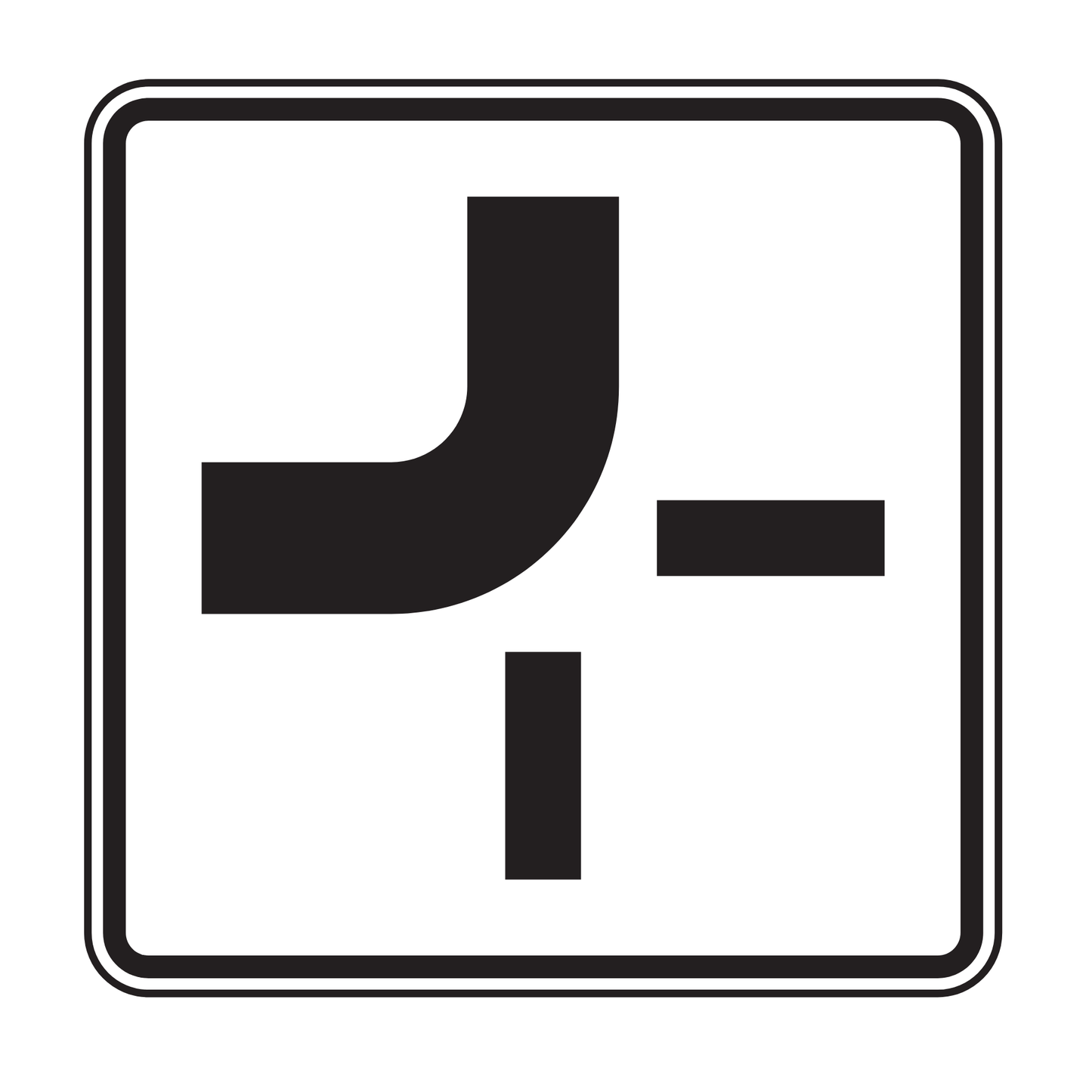Verkehrszeichen "Verlauf der Vorfahrtsstraße" – VZ 1002-11