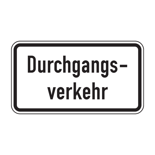 Verkehrszeichen "Durchgangsverkehr" – VZ 1053-36
