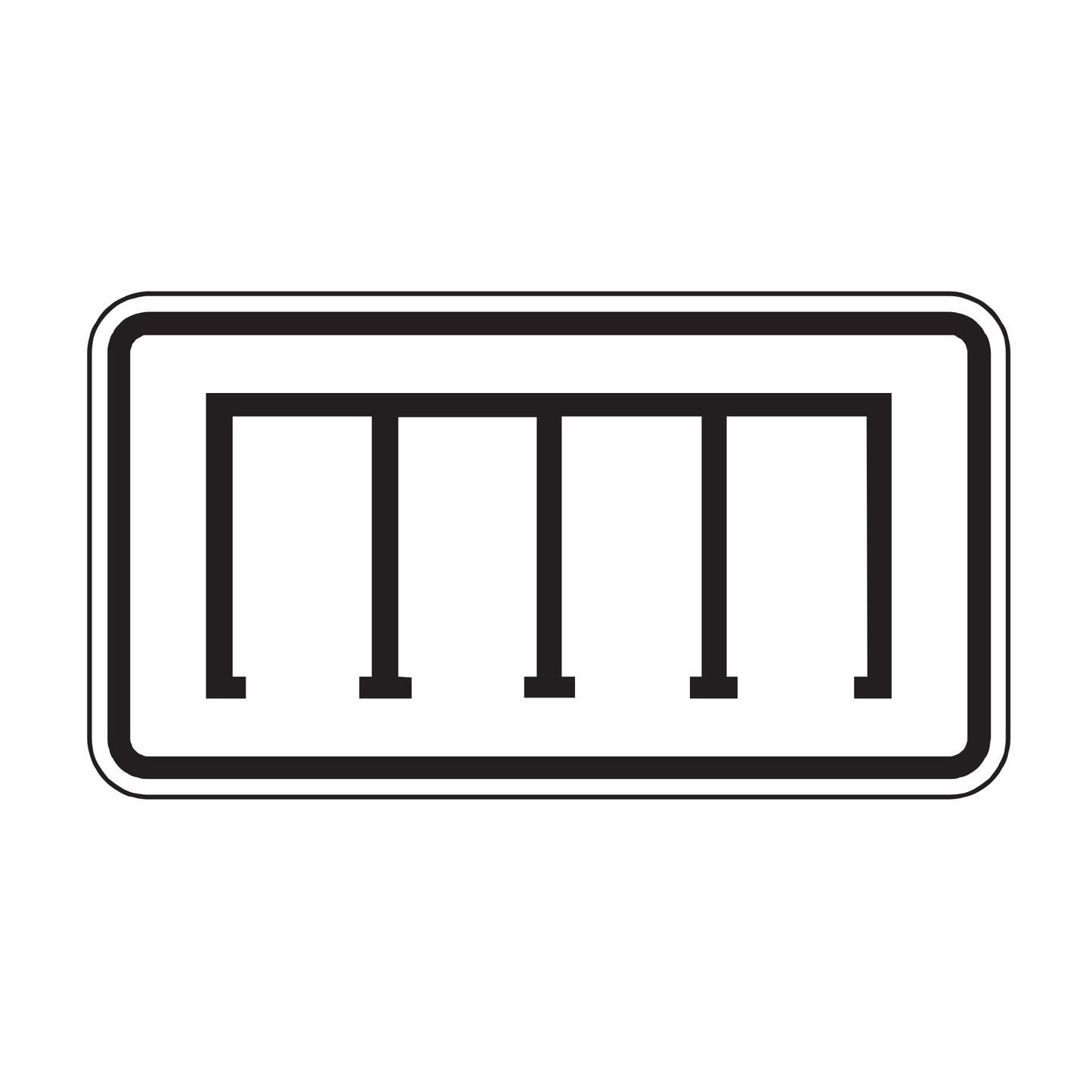 Verkehrszeichen "Parkordnung gerade" – VZ 2401