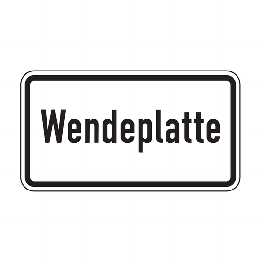 Verkehrszeichen "Wendeplatte" – VZ 2421