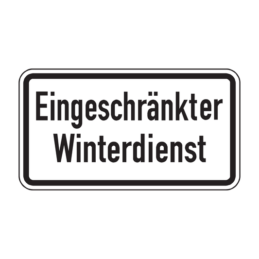 Verkehrszeichen "EINGESCHRÄNKTER WINTERDIENST" – VZ 2008