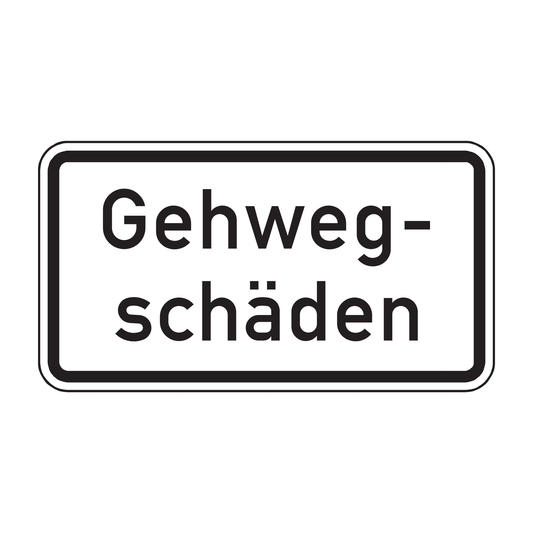 Verkehrszeichen "Gehwegschäden" – VZ 2009