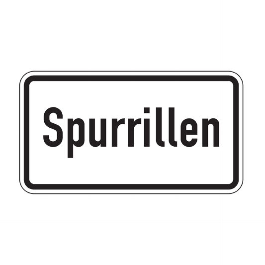 Verkehrszeichen "Spurrinnen" – VZ 1007-53