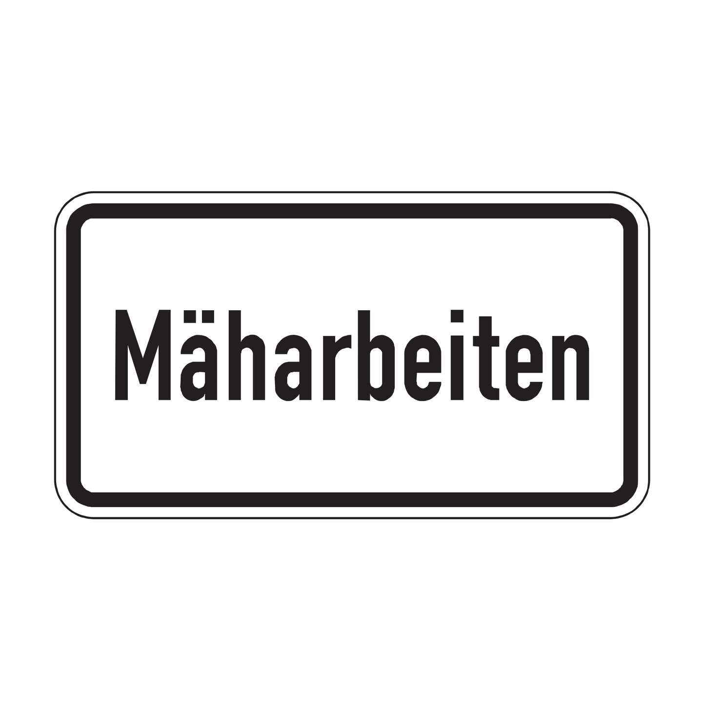 Verkehrszeichen "Mäharbeiten" – VZ 2122