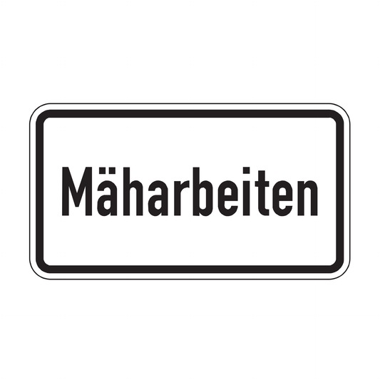 Verkehrszeichen "Mäharbeiten" – VZ 2122