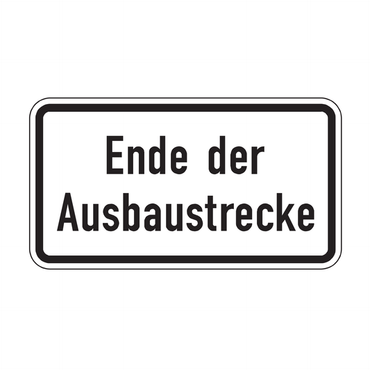 Verkehrszeichen "Ende der Ausbaustrecke" – VZ 2139