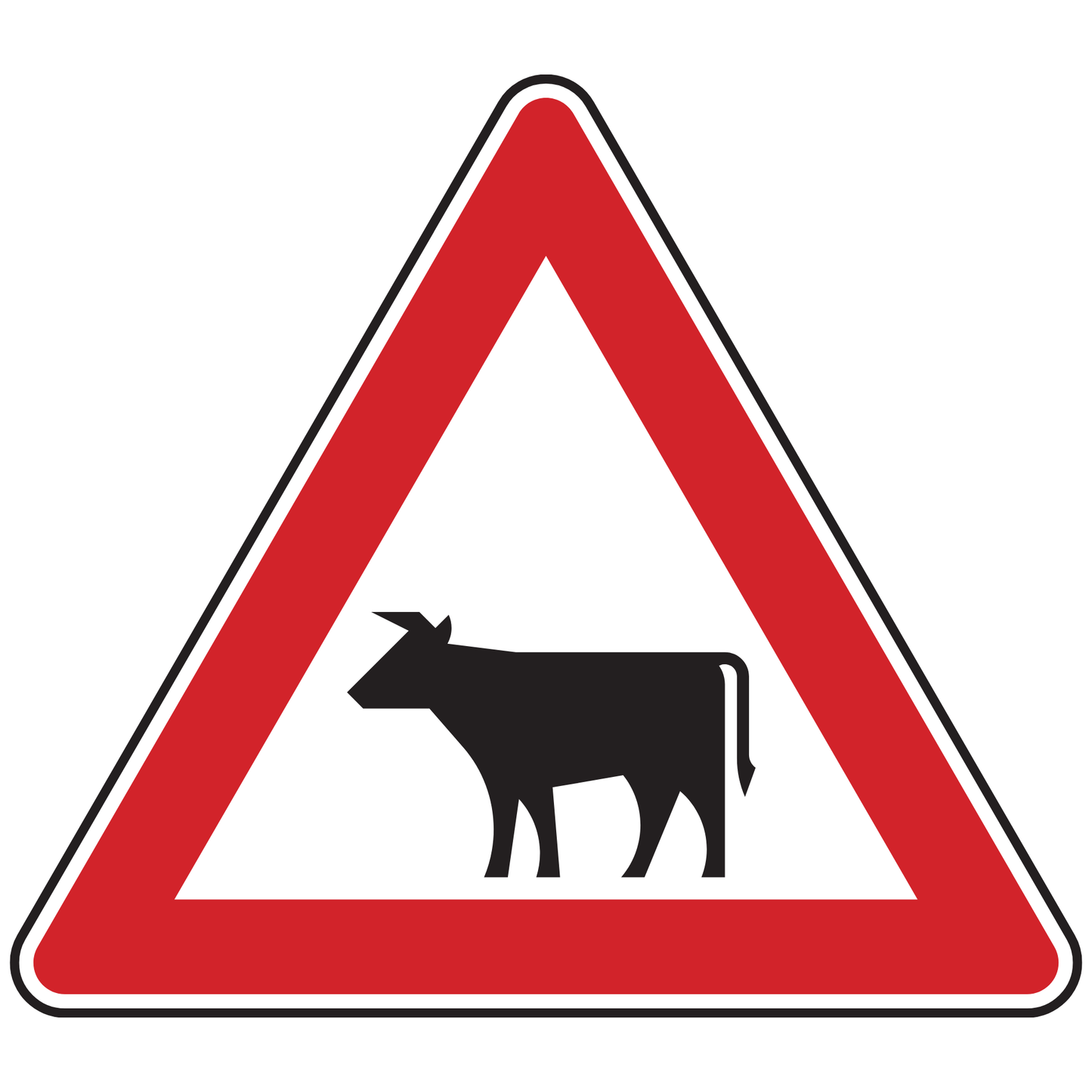 Verkehrszeichen „Viehtrieb, Aufstellung rechts“ -  VZ 101-12