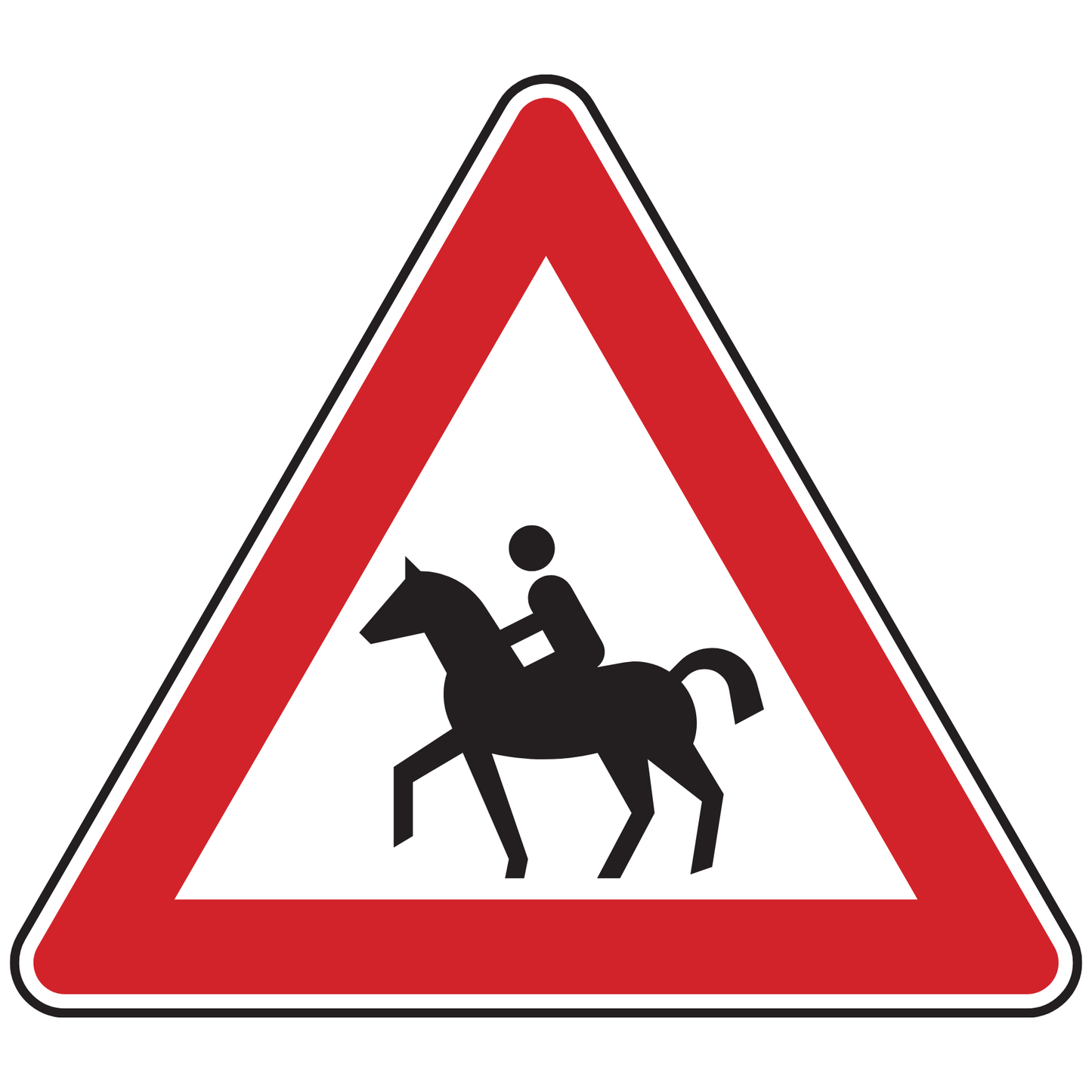 Verkehrszeichen „Reiter, Aufstellung rechts“ - VZ 101-13