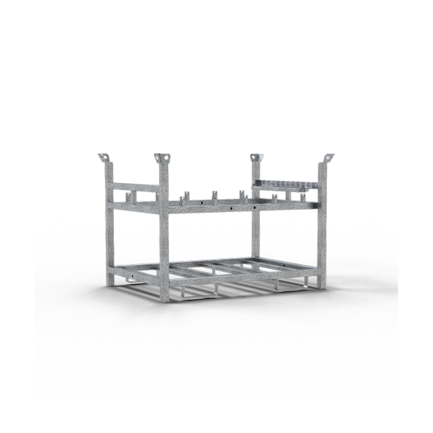 Lager- und Transportpalette für 10 Baken, Fußplatten und Lampen