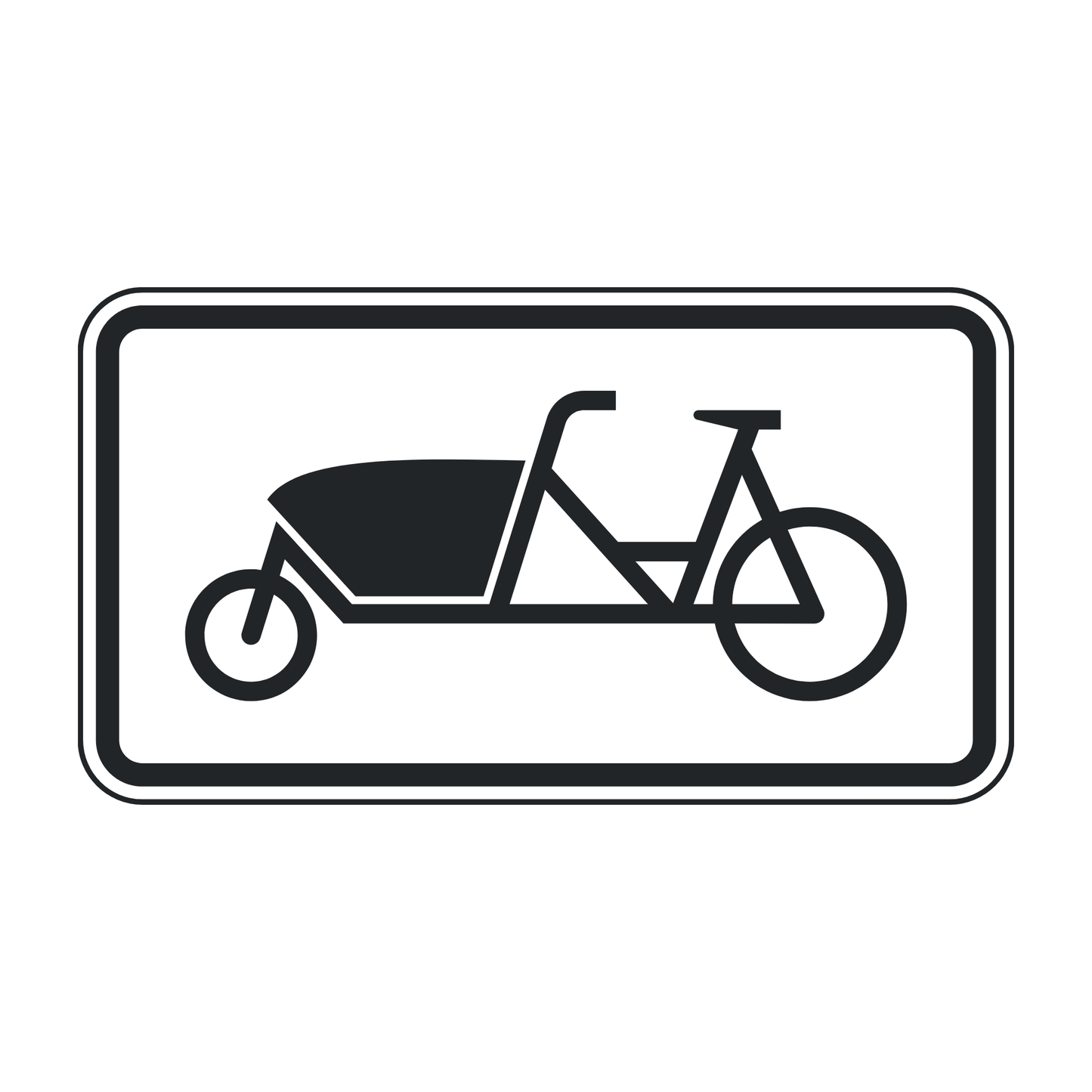 Verkehrszeichen "Fahrrad zum Transport von Gütern oder Personen – Lastenfahrrad" – VZ 1010-69