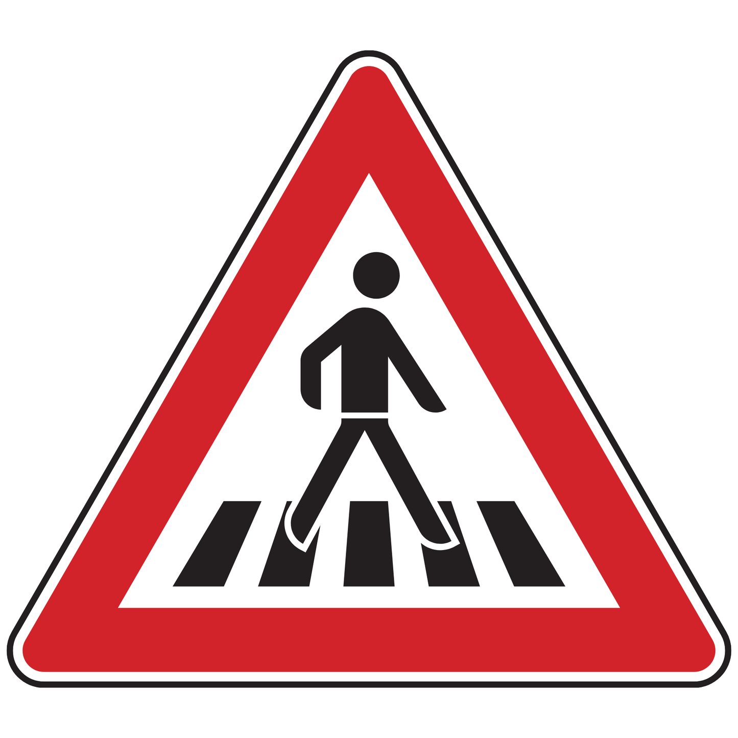 Verkehrszeichen "Fußgängerüberweg, Aufstellung links" - VZ 101-21