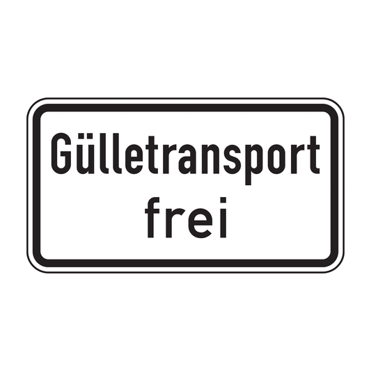 Verkehrszeichen "Gülletransport frei" – VZ 1026-62