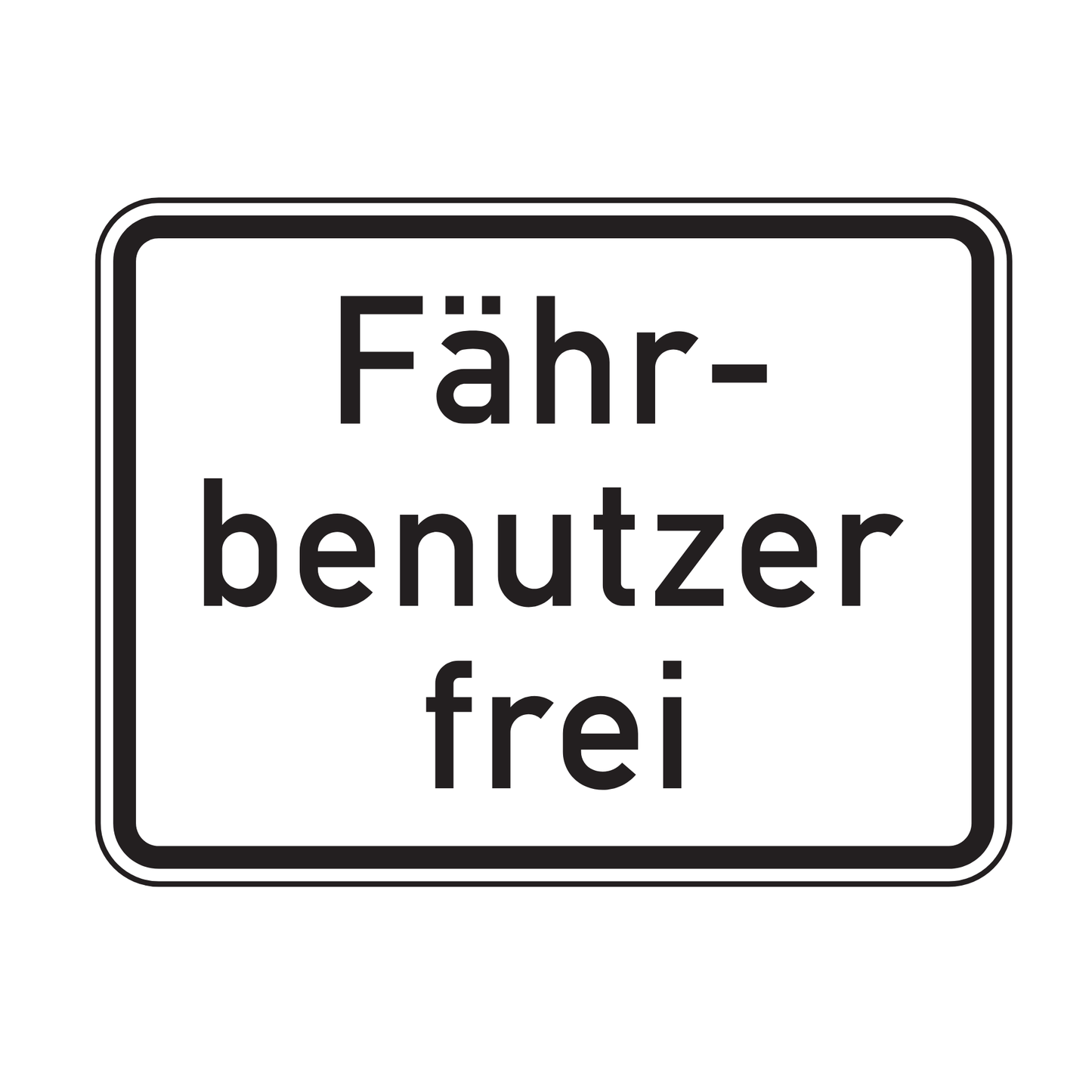 Verkehrszeichen "Fährbenutzer frei" – VZ 1028-34