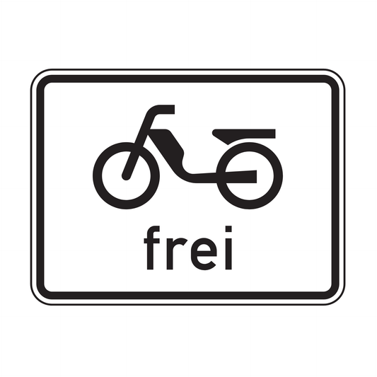 Verkehrszeichen "Mofas frei" – VZ 1022-11