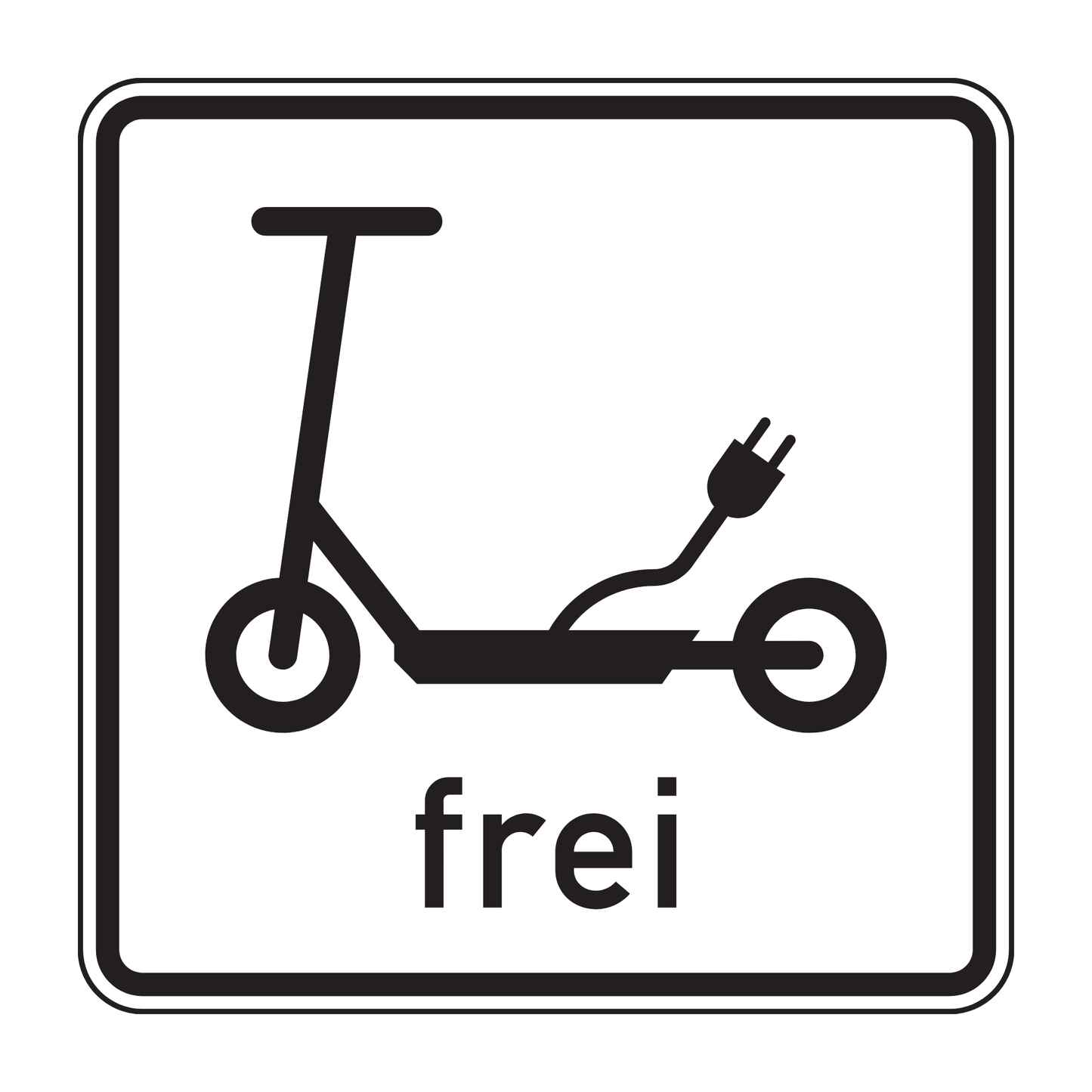 Verkehrszeichen "Elektrokleinstfahrzeuge frei" – VZ 1022-16