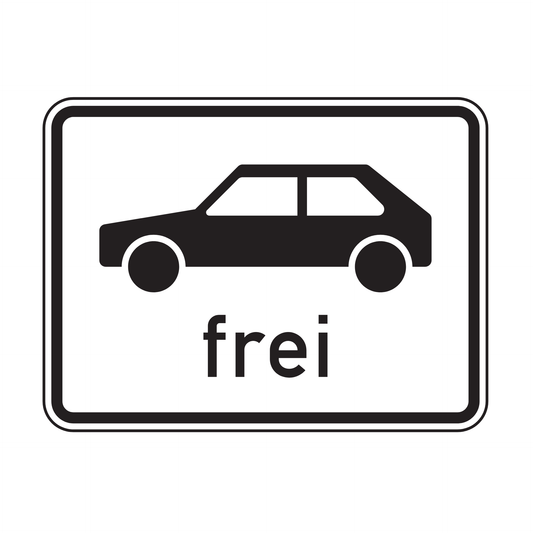 Verkehrszeichen "Personenkraftwagen frei" – VZ 1024-10
