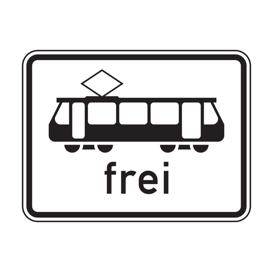 Verkehrszeichen "Straßenbahnen frei" – VZ 1024-16