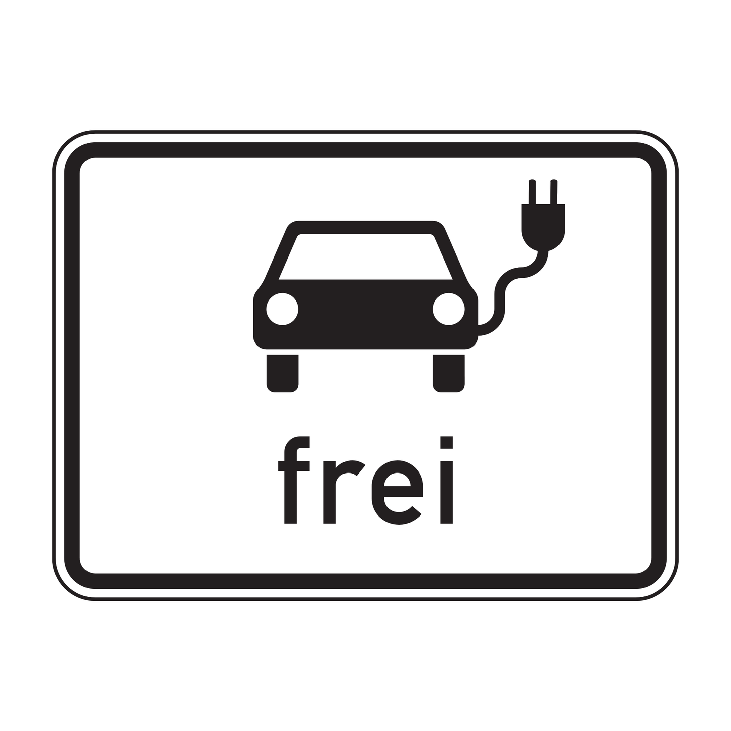 Verkehrszeichen "Elektrisch betriebene Fahrzeuge frei" – VZ 1024-20
