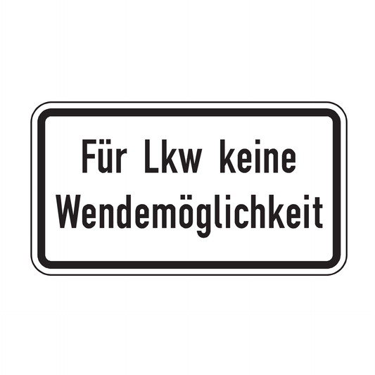 Verkehrszeichen "Für Lkw keine Wendemöglichkeit" – VZ 2425