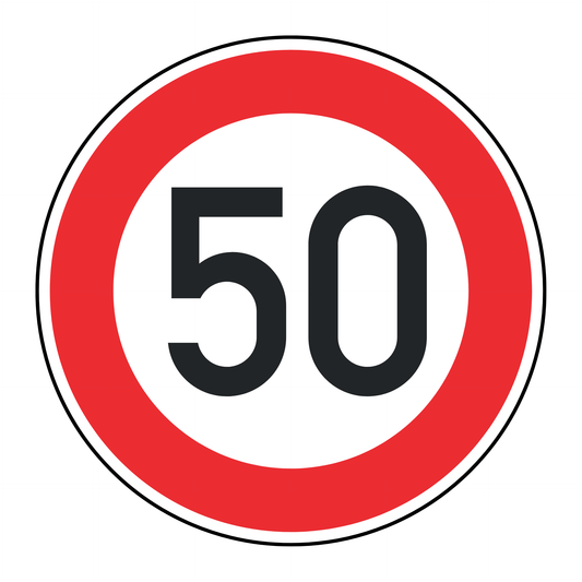 Verkehrszeichen "Zulässige Höchstgeschwindigkeit 50 km/h" - VZ 274-50