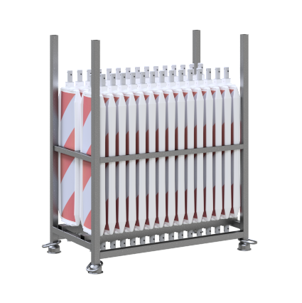 Lager- und Transportpalette für 30 Baken