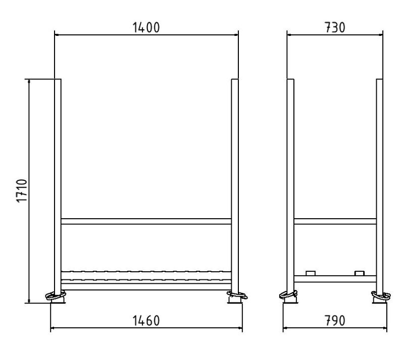 Lager- und Transportpalette für 30 Baken