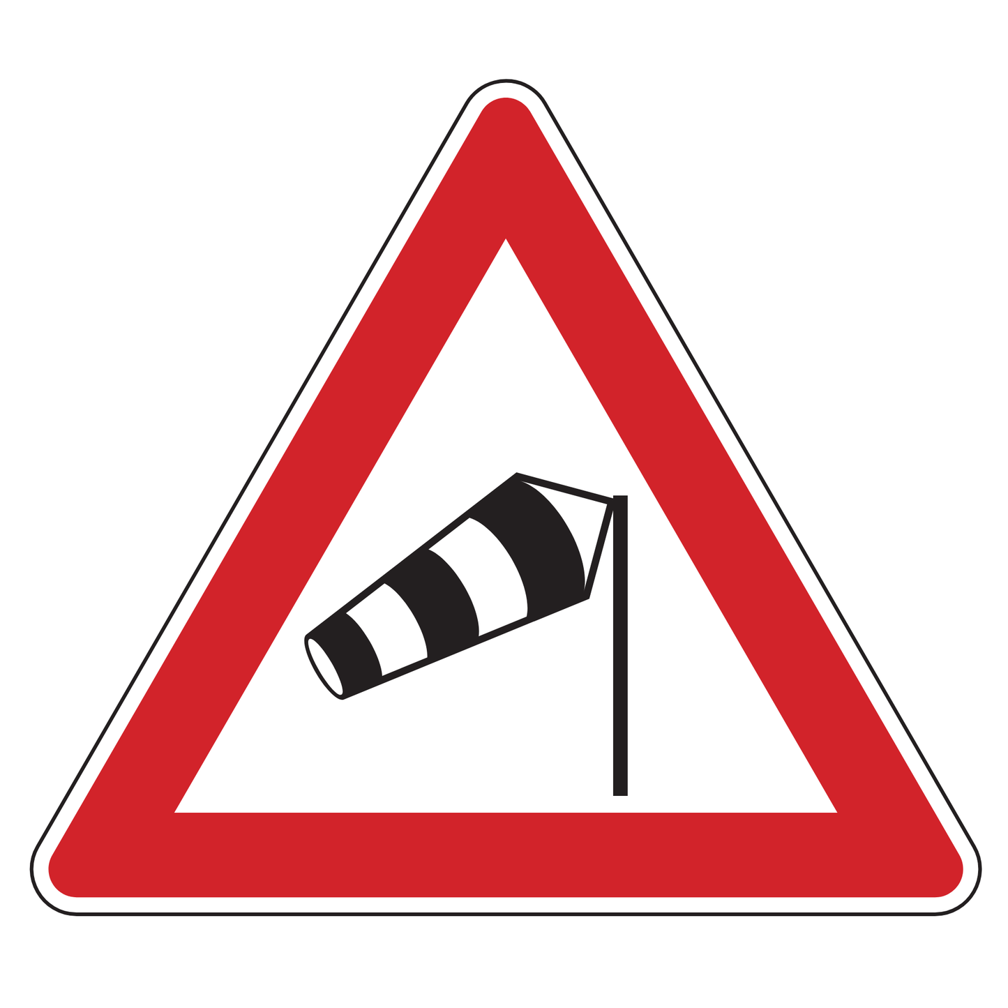 Verkehrszeichen „Seitenwind von rechts“ - VZ 117-10